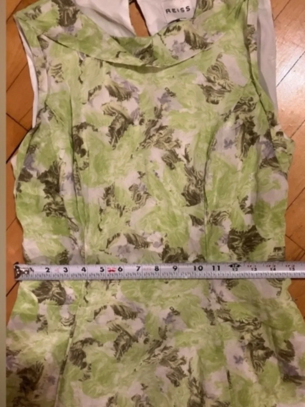 Reiss Montgomery Silk Green Dress Size 8 Euro Summer